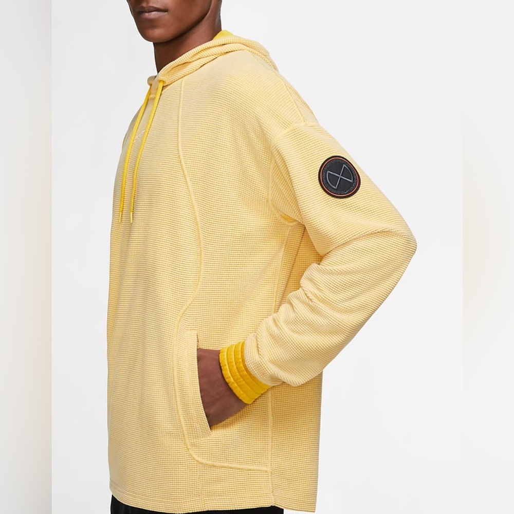 Nike Fleece Pull Over Training Hoodie Yellow Size Medium - Picture 2 of 10